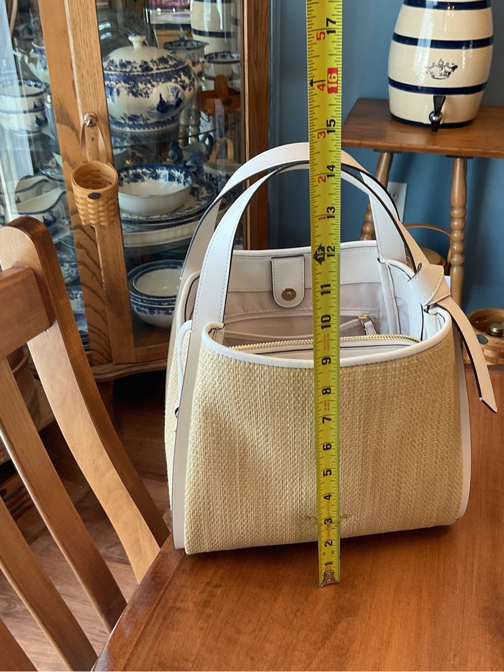 Kate Spade Straw Knott Satchel with matching wallet NWT - Picture 11 of 12